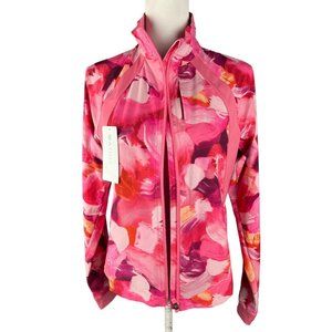 NWT Athleta Run With It Printed Painted Energy Floral Jacket Sz small